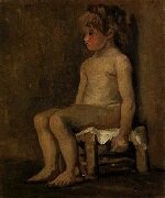 Винсент Ван Гог Обнаженная маленькая девочка сидящая